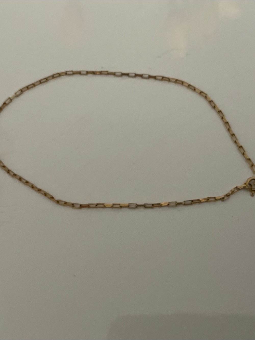 18k gold chain paperclip bracelet anklet Made in Italy
1.242 g